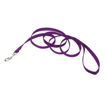 00404 SINGLE-PLY DOG LEASH NYLON 5/8 IN X 4 FT PURPLE