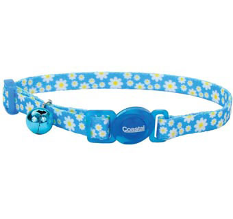 SAFE CAT® 06701 ADJUSTABLE COLLAR 8 - 12 IN X 3/8 IN DAISY BLUE
