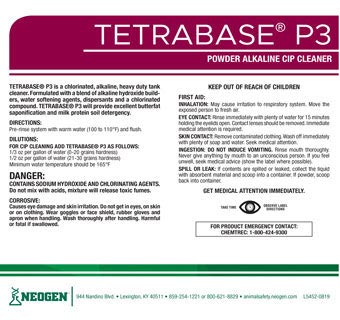 TETRABASE P3 POWDER 400 LB DRUM