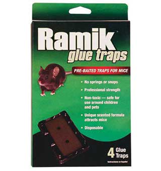 RAMIK® MOUSE GLUE TRAP NON-TOXIC 4/PKG