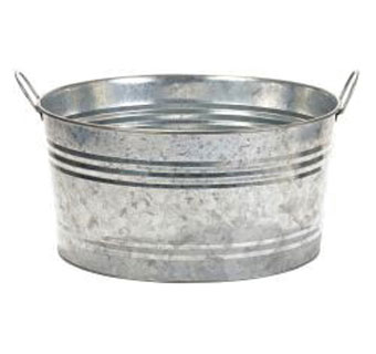 LITTLE GIANT® TUB ROUND GALV 15 GAL 22-1/2 IN DIA X 11 IN L