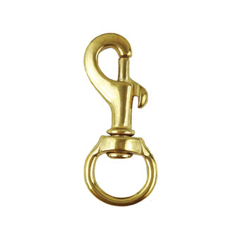 VOLTHA™ SWIVEL EYE BOLT SNAP SOLID BRASS ROUND 3-1/4 IN X 5/8 IN 95 LB