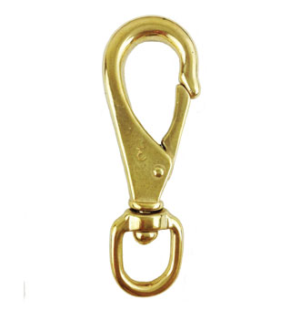 VOLTHA™ SWIVEL EYE QUICK SNAP SOLID BRASS 3-3/4 IN X 3/4 IN