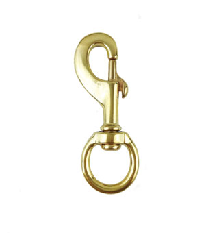 VOLTHA™ SWIVEL EYE BOLT SNAP SOLID BRASS ROUND 4-7/8 IN X 1/4 IN 200 LB