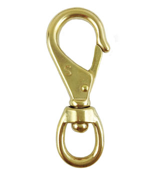 VOLTHA™ SWIVEL EYE QUICK SNAP SOLID BRASS 4-9/16 IN X 3/4 IN 50 LB