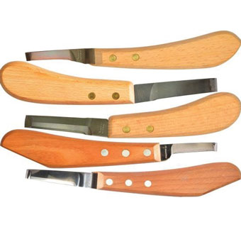 WOOD DOUBLE LOOP HOOF KNIFE