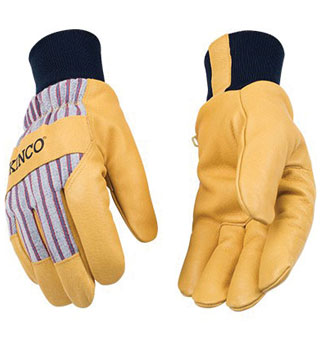 HEATKEEP® 1927KW WORK GLOVES PIGSKIN PALM KNIT CUFF L