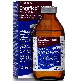 ENROFLOX® 100 (ENROFLOXACIN) INJECTION 100 MG/ML 250 ML 1/PKG (RX)