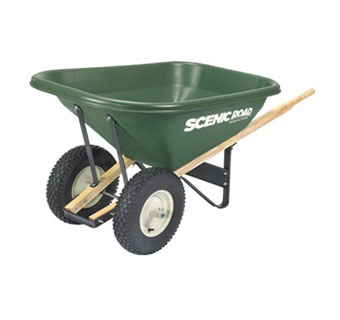 SCENIC LANE HD WHEELBARROW TRAY 8-CU-FT 4-PLY KNOBBY TIRE 2