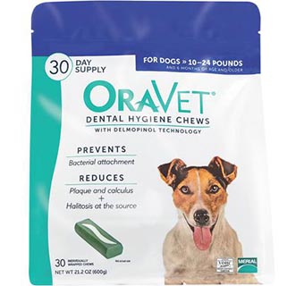 ORAVET® DENTAL HYGIENE CHEWS FOR DOGS 10-24 LB 30/PKG 6/CASE