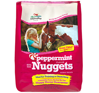 MANNA PRO BITE-SIZE PEPPERMINT FLAVORED NUGGETS 4 LB