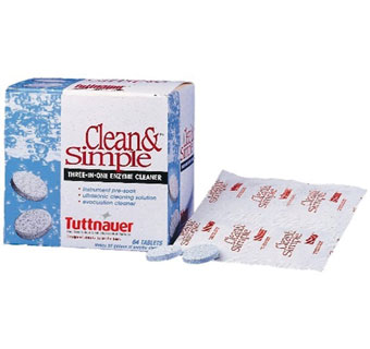 CLEAN AND SIMPLE™ ENZYMATIC ULTRASONIC CLEANING TABLET BLUE/BROWN 144/PKG