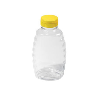 SKEP-STYLE SQUEEZE HONEY JAR 16 OZ PETE PLASTIC