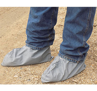 SKID RESISTANT SHOE COVERS LARGE GRAY 20 X 5 PAIR