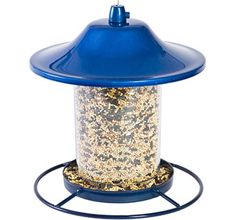 PERKY-PET BLUE SPARKLE PANORAMA FEEDER 2 LB CAPACITY