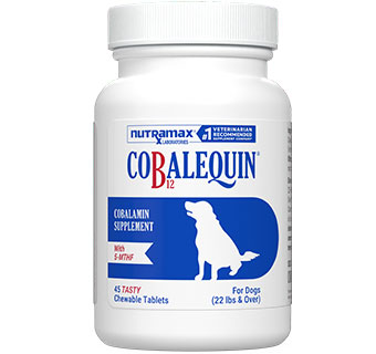 COBALEQUIN® B12 COBALAMIN CHEWABLE TABLETS FOR MED/L DOGS 45/BT