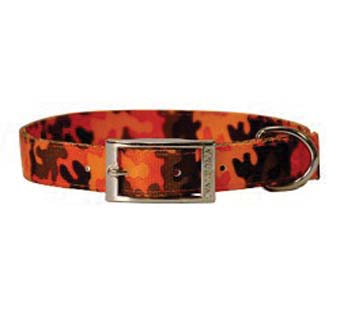 953 DOUBLE LAYER HUNTING DOG COLLAR NYLON ORANGE CAMO 1 IN X 16 IN