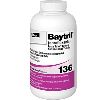 BAYTRIL® TASTE TABLETS 136 MG 200/BOTTLE