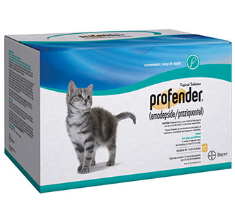 PROFENDER® CAT TOPI DEWORMER SOLUTION (RX) 0.35 ML 2.2-5.5 LB 40/PKG