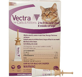 VECTRA® FOR CATS AND KITTENS UNDER 9 LB 3 DOSES 12/PKG