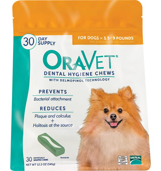 ORAVET DENTAL CHEWS XSMALL DOG 6X30S (SOLD IN HAWAII ONLY)