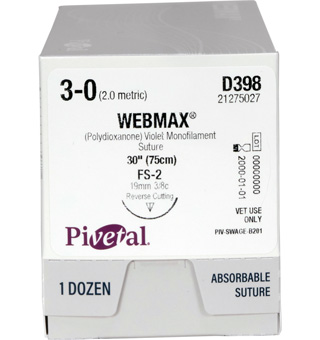 PIVETAL® WEBMAX™ SUTURES D398 30 IN (FS-2) 12/BOX