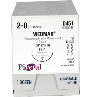 PIVETAL® WEBMAX™ SUTURES D451 30 IN (FS-1) 12/BOX