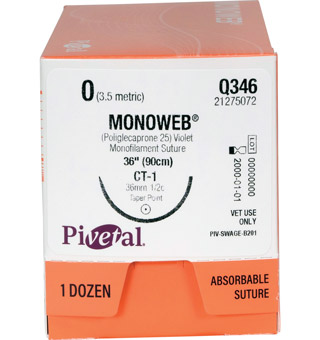 PIVETAL® MONOWEB™ SUTURES Q346 36 IN (CT-1)