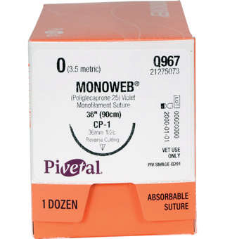 PIVETAL® MONOWEB™ SUTURES Q967 36 IN (CP-1)