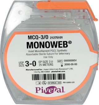 PIVETAL® MONOWEB™ SUTURES 3/0 - 25 M