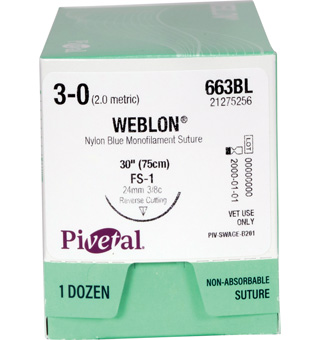PIVETAL® WEBLON™ SUTURES 663BL 30 IN (FS-1) 12/BOX