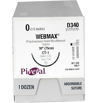 PIVETAL® WEBMAX™ SUTURES D340 30 IN (CT-1) 12/BOX