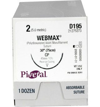 PIVETAL® WEBMAX™ SUTURES D195 30 IN (CP) 12/BOX