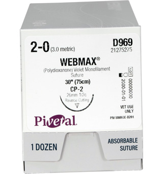 PIVETAL® WEBMAX™ SUTURES D969 30 IN (CP-2) 12/BOX