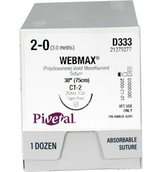 PIVETAL® WEBMAX™ SUTURES D333 30 IN (CT-2) 12/BOX
