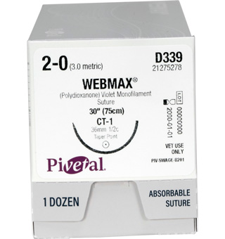 PIVETAL® WEBMAX™ SUTURES D339 30 IN (CT-1) 12/BOX