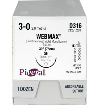 PIVETAL® WEBMAX™ SUTURES D316 30 IN (SH) 12/BOX