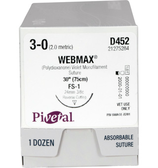 PIVETAL® WEBMAX™ SUTURES D452 30 IN (FS-1) 12/BOX