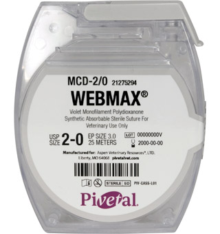 PIVETAL® WEBMAX™ SUTURES 2/0 - 25 M