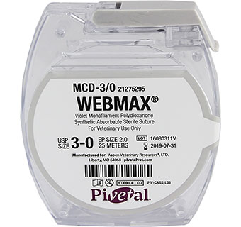 PIVETAL® WEBMAX™ SUTURES 3/0 - 25 M