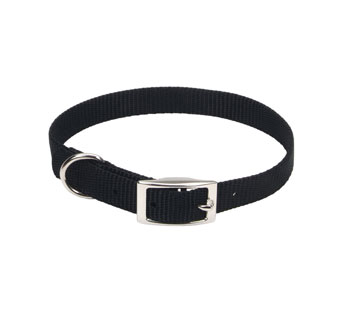 00401 SINGLE-PLY DOG COLLAR NYLON 14 IN X 5/8 IN BLACK