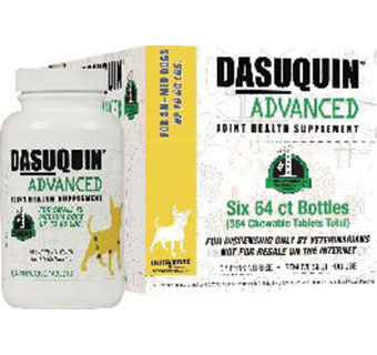DASUQUIN® ADVANCED WITH MSM CHEWABLE TABLETS FOR SMALL & MED DOGS 6 X 64/PKG