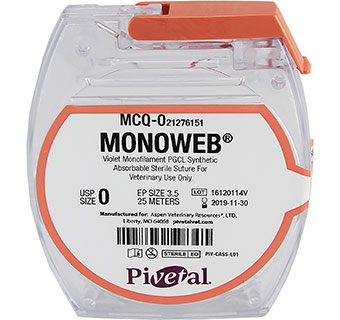PIVETAL® MONOWEB™ SUTURES 0 - 25 M