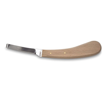 SINGLE-EDGE AESCULAP RIGHT HANDLE HOOF KNIFE 8 IN L