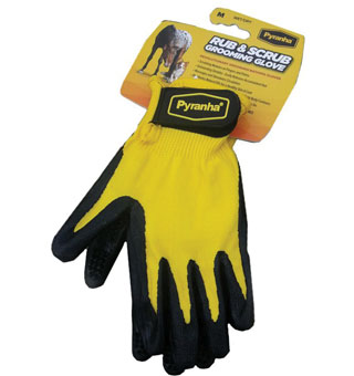 RUB AND SCRUB GROOMING GLOVES MED