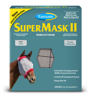 SUPERMASK® II CLASSIC HORSE FLY MASK WITHOUT EARS FOAL