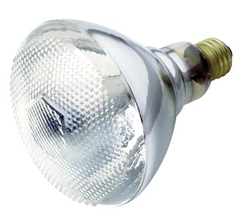 REFLECTOR INCANDESCENT HEAT LAMP CLEAR BR38 100 W