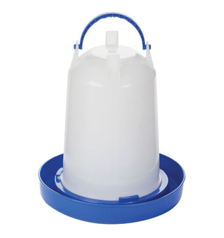 DOUBLE-TUF® POULTRY WATERER PLASTIC BLUE/WHITE 1.5 QT
