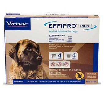 EFFIPRO® PLUS TOPICAL SOLUTION FOR DOGS EXTRA LARGE - 10 X 3 DOSES