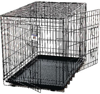 PET LODGE WIRE DOUBLE DOOR DOG CRATE EXTRA LARGE 1/PKG